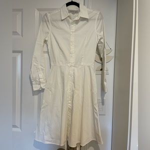 Serena & Lily White Buttoned-up Shirt Dress